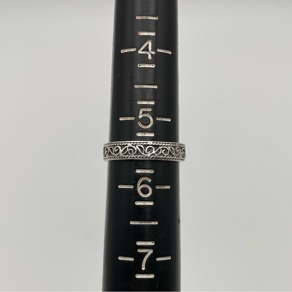 Sterling Silver 925 Leaf Vine Scroll Ring - Picture 7 of 7